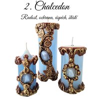 Svíčky sada Chalcedon 3ks