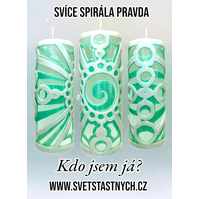Svíčka Pravda 15cm bílá spirála