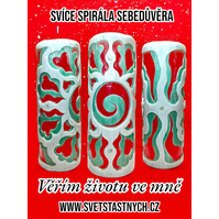 Svíčka Sebedůvěra 15cm červená spirála